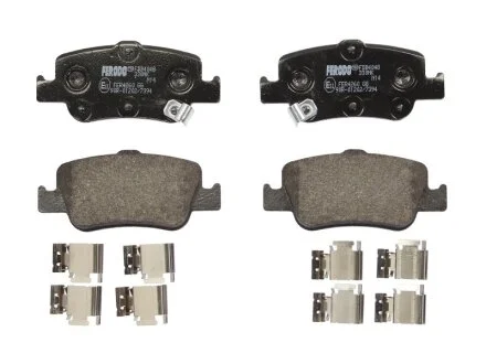 Колодки гальмівні дискові ЗАДН TOYOTA AURIS 1.4D-4D, 2.0D-4D, 2.2D-4D 03/07- -ua FERODO FDB4048