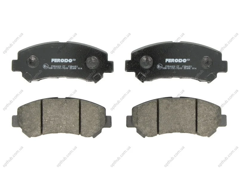 Колодки гальмівні дискові ПЕРЕДН NISSAN QASHQAI 07-, X-TRAIL 07-, RENAULT KOLEOS 08- -ua FERODO FDB4051 (фото 1)