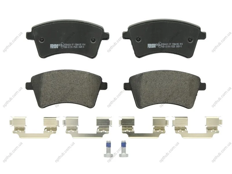 Колодки гальмівні дискові ПЕРЕДН RENAULT KANGOO 1.5DCI 1.6 08-;BE BOP,EXPRESS 1.5DCI 1.6 09- -ua FERODO FDB4185 (фото 1)