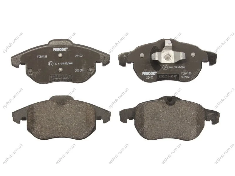 Колодки гальмівні дискові ПЕРЕДН OPEL ASTRA H 1.3-2.0 04-VECTRA C 02-,ZAFIRA 05-,SAAB -ua FERODO FDB4188 (фото 1)