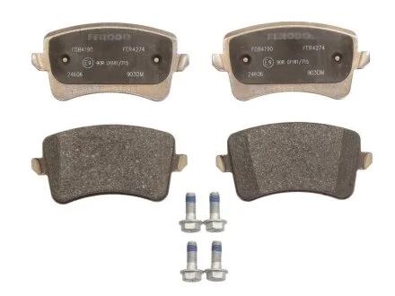 Колодки гальмівні дискові ЗАДН AUDI A5 1.8 TFSI, 2.7 TDI, 3.2 FSI, 3.0 TDI QUATTRO, S5 4.2 QUATTRO 06/ -ua FERODO FDB4190