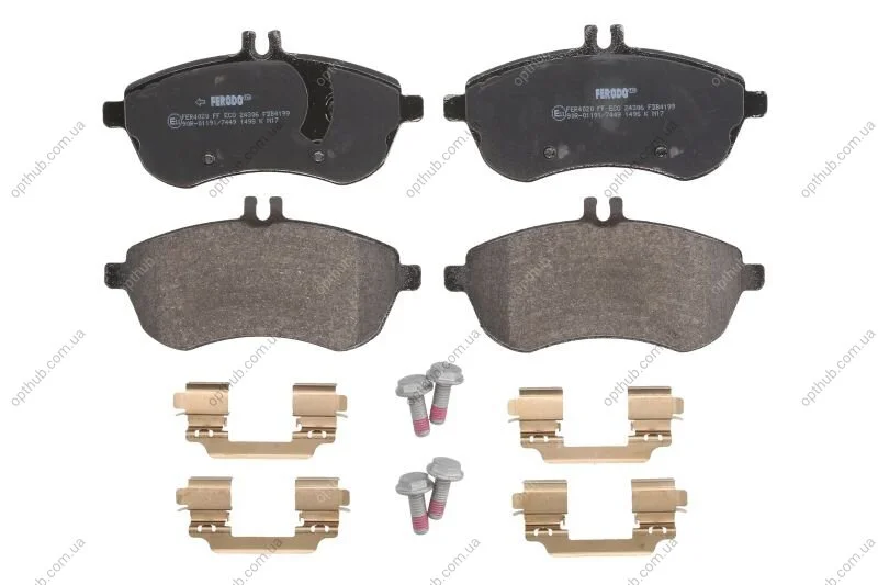Колодки тормозные дисковые передние MB C-CLASS(W204) 180-300 07-,E-CLASS(W212) 200-250 09- FERODO FDB4199 (фото 1)