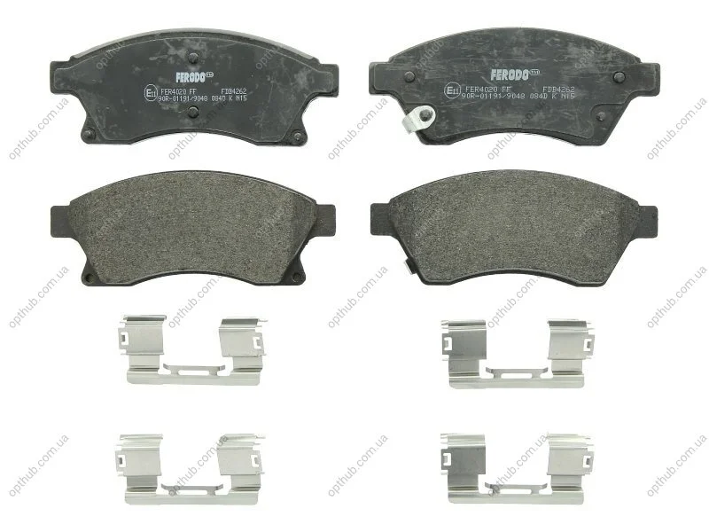 Колодки гальмівні дискові ПЕРЕДН CHEVROLET CRUZE 1.6-2.0CDI 05/09-, OPEL ASTRA J 1.3-1.4 12.09- -ua FERODO FDB4262 (фото 1)