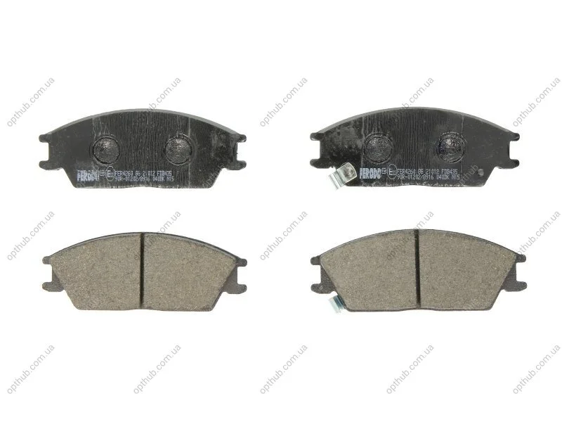 Колодки гальмівні дискові ПЕРЕДН HYUNDAI ACCENT 1.3I HATCHBACK 99-06,1.5CRDI 02-06,GETZ 1.1-1.6 02-09 -ua FERODO FDB435 (фото 1)