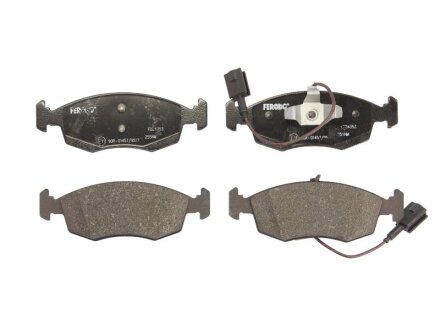 Колодки гальмівні дискові ПЕРЕДН FIAT 500 0.9 TWINAIR 2010-,GRANDE PUNTO 1.2,1.3 MULTIJET, 1.4 2010-,P -ua FERODO FDB4353