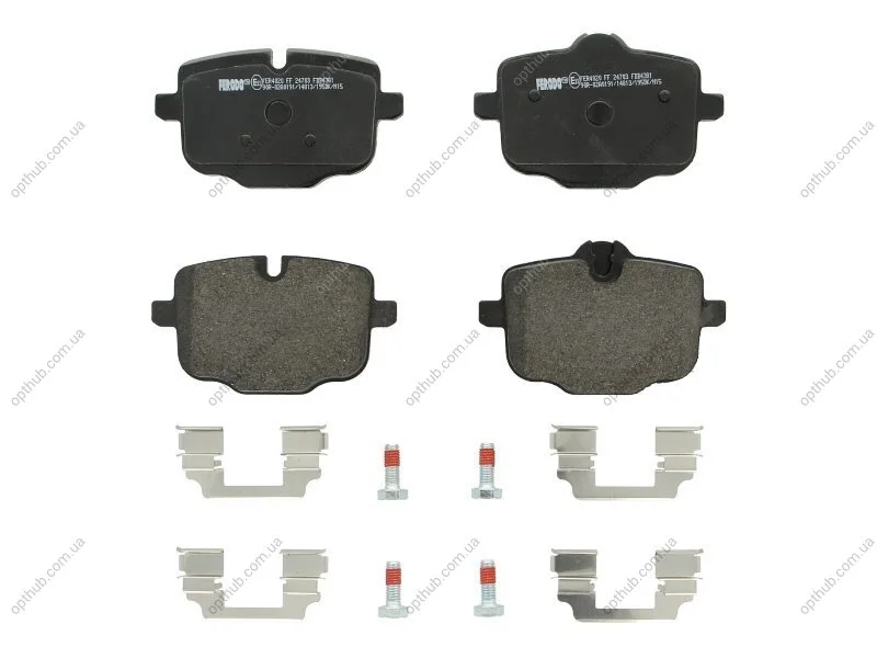 Колодки гальмівні дискові ЗАДН BMW 5 (F10,F11) 11-,6 (F12) 640I,650I CABRIO 11- -ua FERODO FDB4381 (фото 1)