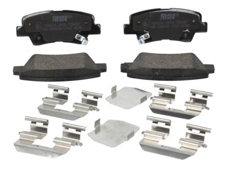 Колодки гальмівні дискові ЗАДН HYUNDAI ACCENT 2011-. SONATA 08- KIA RIO 2011-. SOUL 09-. SANG YONG KOR -ua FERODO FDB4387