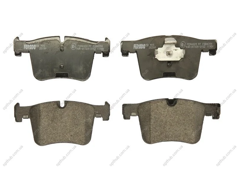 Колодки гальмівні дискові ПЕРЕДН BMW X3 20 DX, 20IX, BIS 10/11-,X3 35IX (F25) 2011- -ua FERODO FDB4394 (фото 1)