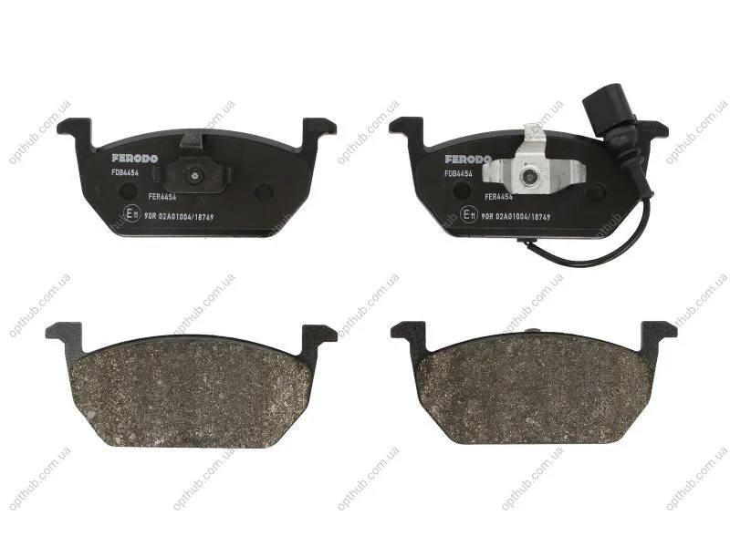 Колодки гальмівні дискові ПЕРЕДН SKODA OCTAVIA 1.2 1.6 2012-, VW GOLF VII 2013-,SEAT LEON 2013- -ua FERODO FDB4454 (фото 1)