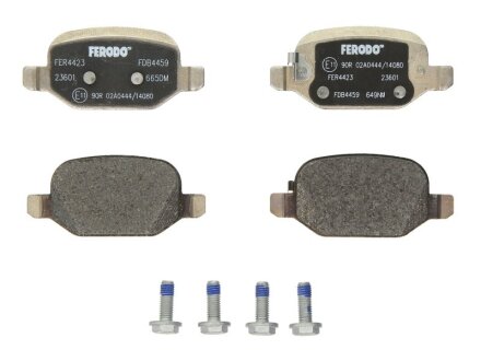 Колодки тормозные дисковые задние FIAT 500L 0.9, 1.4, 1.3 16V MULTIJET 2012- FERODO FDB4459