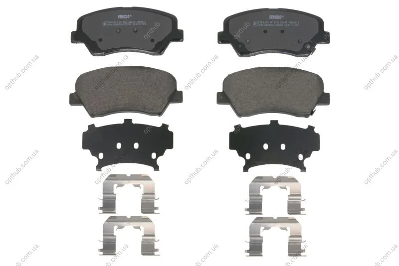 Колодки тормозные дисковые передние KIA CARENS IV 1.6-2.0GDI 2013-,SORENTO II 2.0CRDI 2010- FERODO FDB4613 (фото 1)