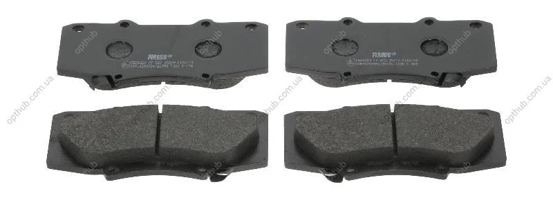 Колодки гальмівні дискові ПЕРЕДН TOYOTA HILIX III 2.5 D 4WD, 2.5 D-4D 4WD, 2.5 D 4D, 3.0 D-4D 4WD 08/0 FERODO FDB4715 (фото 1)