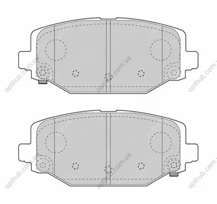 Колодки гальмівні дискові ЗАДН DODGE CARAVAN 3.3, 3.6, 3.8, 4.0, 2.8 CRD 01/12-,VOLKSWAGEN ROUTAN 3.6 -ua FERODO FDB4778 (фото 1)