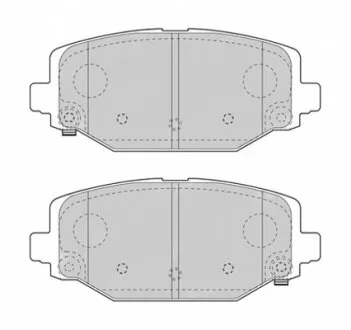 Колодки гальмівні дискові ЗАДН DODGE CARAVAN 3.3, 3.6, 3.8, 4.0, 2.8 CRD 01/12-,VOLKSWAGEN ROUTAN 3.6 -ua FERODO FDB4778
