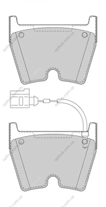 Колодки гальмівні дискові ПЕРЕДН AUDI A3 (8V1)/SPORTBACK (8VA) 04/12- -ua FERODO FDB5023 (фото 1)