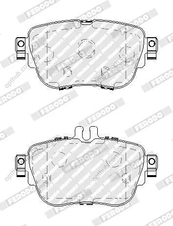 Тормозные колодки дисковые FERODO FDB5032 (фото 1)