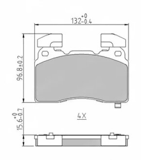 Колодки гальмівні дискові (комплект 4 шт) FERODO FDB5058