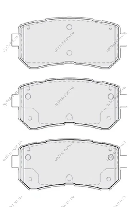 Колодки гальмівні дискові ЗАДН HYUNDAI ACCENT 1.4I-1.6I 06-,I20 1.2I-1.6I 08-,I30 1.4-2.0 08-;KIA CEE' FERODO FDB5066 (фото 1)