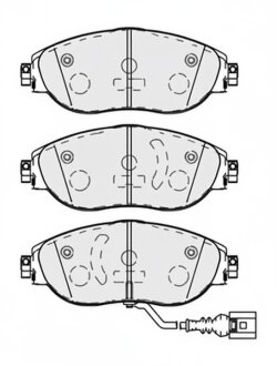 Колодки гальмівні дискові ПЕРЕДН VW ARTEON 2017-;GOLF 2013-;PASSAT 2014-;TIGUAN 2016-;SKODA KODIAQ 201 FERODO FDB5096