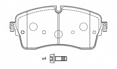Колодки гальмівні дискові (комплект 4 шт) FERODO FDB5221