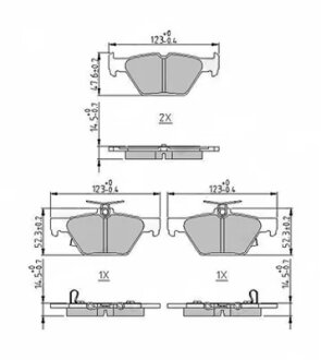 Колодки гальмівні дискові (комплект 4 шт) FERODO FDB5244