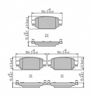 Колодки гальмівні дискові (комплект 4 шт) MAZDA CX-3 (DK) 15- -ua FERODO FDB5247