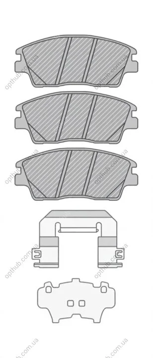 Колодки гальмівні дискові (комплект 4 шт) HYUNDAI IX35 (LM, EL, ELH) 09-;TUCSON (TL, TLE) 15-|KIA SPOR -ua FERODO FDB5274 (фото 1)