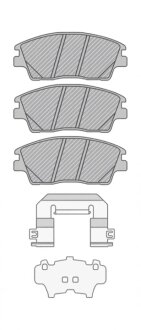 Колодки гальмівні дискові (комплект 4 шт) HYUNDAI IX35 (LM, EL, ELH) 09-;TUCSON (TL, TLE) 15-|KIA SPOR -ua FERODO FDB5274