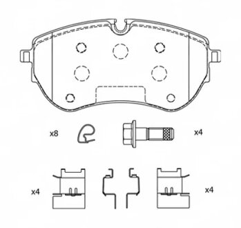 Колодки гальмівні дискові (комплект 4 шт) VW AMAROK (2HA, 2HB, S1B, S6B, S7A, S7B) 10-;AMAROK PLATFORM -ua FERODO FDB5279