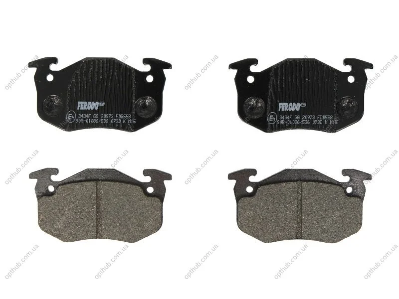 Колодки тормозные дисковые задние PEUGEOT 205 87-94,206 99-,306 93-,309 85-93;RENAULT CLIO 91-,;CITROEN SA FERODO FDB558 (фото 1)