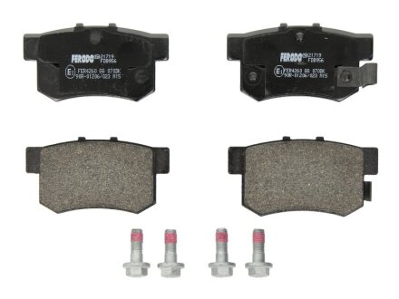Колодки гальмівні дискові ЗАДН HONDA ACCORD IX 2.0I 2.4I 08-,CR-V II 2.0 2.2CTDI -06,FR-V 1.7-2.2CTDI 0 FERODO FDB956