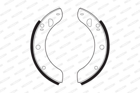 Колодки гальмівні барабанні FORD TRANSIT 1.5-2.3 -78 -ua FERODO FSB374R