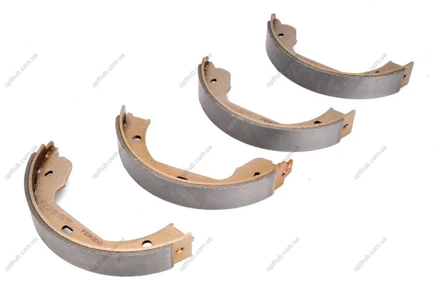 Колодки гальмівні барабанні ЗАДН BMW 5(E60) 03-,7(E65) 03-,X3,X5 00-,X6 08-,VW TRANSPORTER V 03-,TOUARE FERODO FSB668 (фото 1)