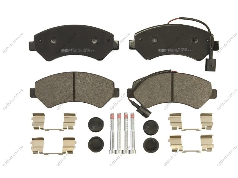 Колодки гальмівні дискові ПЕРЕДН CITROEN JUMPER 06-, FIAT DUCATO 06-, PEUGEOT BOXER 06- -ua FERODO FVR1926 (фото 1)