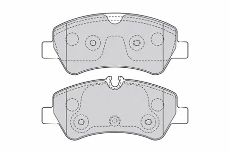 Колодки гальмівні дискові ЗАДН FORD TOURNEO CUSTOM 2.2TDCI 2012- -ua FERODO FVR4398