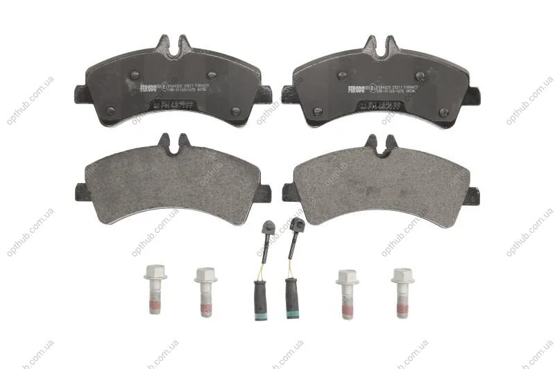 Колодки гальмівні дискові ЗАДН MB SPRINTER 4T 5T 2.1CDI,3.0CDI,3.5 06-,VW CRAFTER 5T 2.0TDI,2.5TDI 06- -ua FERODO FVR4429 (фото 1)