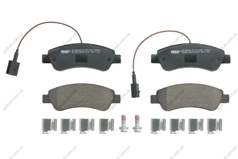 Колодки гальмівні дискові ЗАДН FIAT DUCATO -2007,CITROEN JUMPER/RELAY 2006-,PEUGEOT BOXER 2006- -ua FERODO FVR4910 (фото 1)