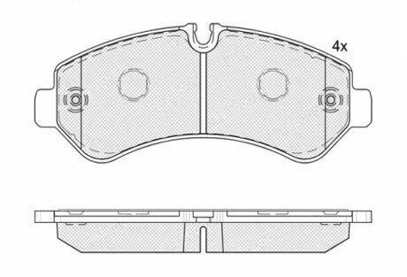 Колодки гальмівні дискові (комплект 4 шт) FERODO FVR5187