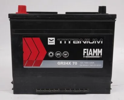 Акумуляторна батарея 70А АКБ BLACK TITANIUM (GR24X 70) ASIA ЛЕВ [+] 12V 70AH 540A 270*175*225 FIAMM 7905184
