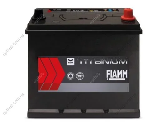 Акумуляторна батарея 75А АКБ BLACK TITANIUM (D26 75) ASIA ПРАВ [+] 12V 75AH 640A 259*173*221 FIAMM 7905188 (фото 1)