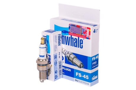 Свічка запалювання, 1шт. DAEWOO Nexia 1,5-1,6/8v; Lanos 1,4-1,5/8v /94837756/ Finwhale FS45