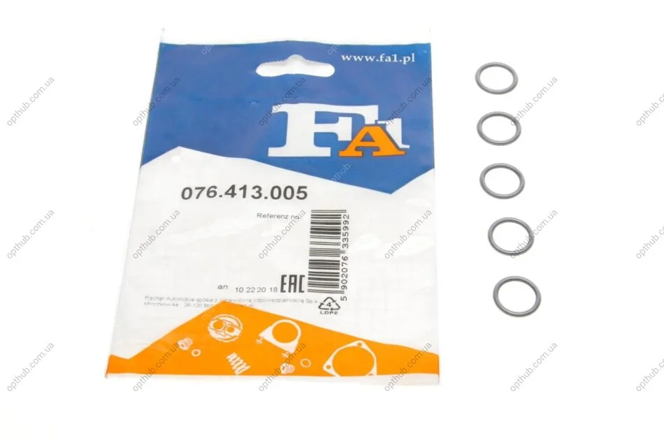 Прокладка радіатора масляного BMW 3 (E90/F30/F80)/5 (E60)/7 (E65/E66/E67) 96-15 N54/N55(к (opt-om) Fischer Automotive One (FA1) 076.413.005 (фото 1)