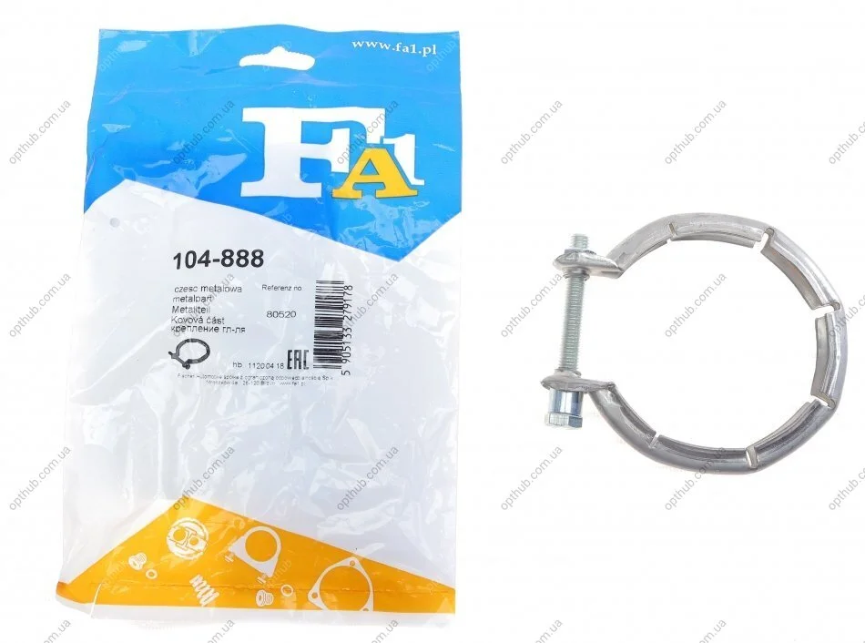 Хомут глушника BMW X3 (F25)/X5 (F15/F85) 10- FA1 UA63 Fischer Automotive One (FA1) 104-888 (фото 1)