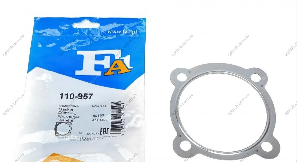 Прокладка глушника Audi A3/Skoda Octavia 1.8T 96-10 FA1 (opt-om) Fischer Automotive One (FA1) 110-957 (фото 1)