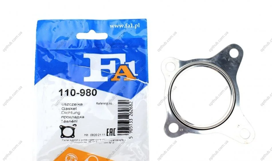 Прокладка труби вихлопної VW Golf VI/Passat 1.4 TSI 07-16 FA1 (opt-om) Fischer Automotive One (FA1) 110-980 (фото 1)