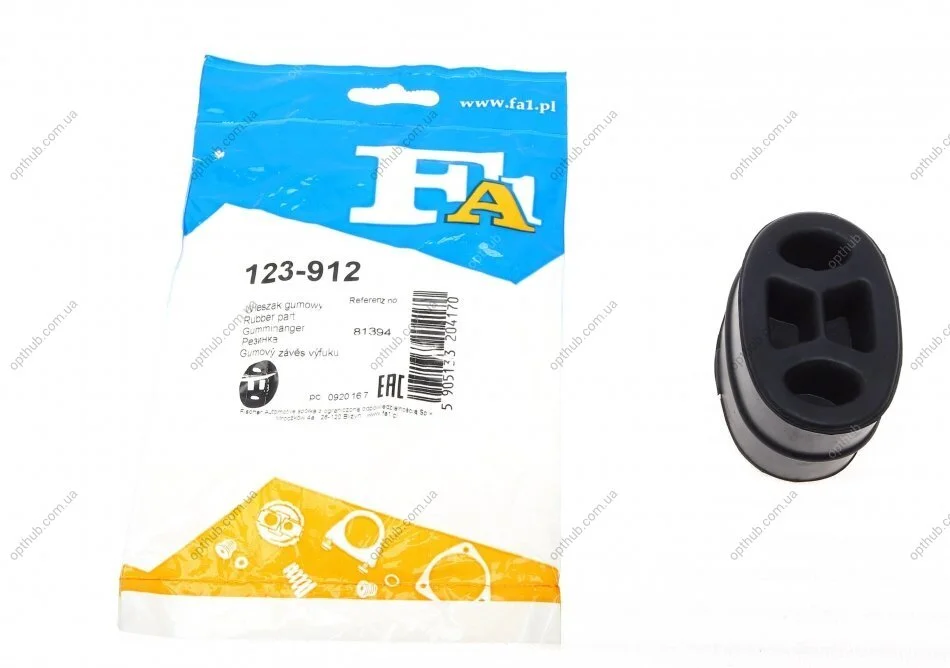 Гумка глушника Opel Astra F/Vectra A 88-05 FA1 (opt-om) Fischer Automotive One (FA1) 123-912 (фото 1)