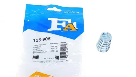 Пружина OPEL выхл. сист. (произ-во Fischer) Fischer Automotive One (FA1) 125-905