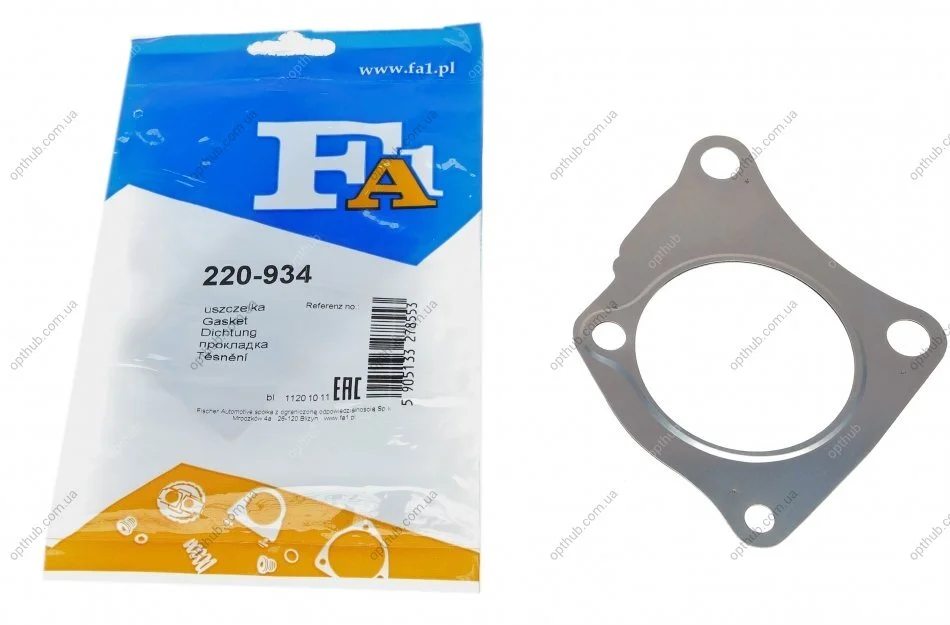 Прокладка глушника Renault Megane/Scenic 2.0 TCe 08- FA1 (opt-om) Fischer Automotive One (FA1) 220-934 (фото 1)