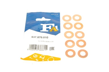 Шайба болта слива масла MB E-class (W210/W211) 95-11 (10x20x1) (к-кт 10 шт.) FA1 (opt-om) Fischer Automotive One (FA1) 537.870.010