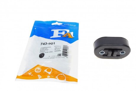 Гумка глушника Hyundai Santa Fe/Tucson2.0/2.2/2.7 CRDi 00-15/Kia Sorento 2.2 CRDi/GDI 09- FA1 (opt-om) Fischer Automotive One (FA1) 743-901